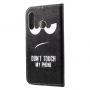 Pokrowiec flip Don't touch my phone do Huawei P30 Lite - czarny