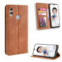 Pokrowiec flip vintage do Honor 10 Lite / Huawei P Smart (2019) - brązowy