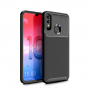 Etui plastikowe z teksturą karbonu do Honor 10 Lite / Huawei P Smart (2019) - czarne