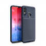 Etui plastikowe z teksturą karbonu do Honor 10 Lite / Huawei P Smart (2019) - ciemnoniebieskie