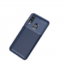 Etui plastikowe z teksturą karbonu do Honor 10 Lite / Huawei P Smart (2019) - ciemnoniebieskie