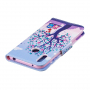 Pokrowiec flip sowa i drzewo do Huawei Y7 (2019) - kolorowy