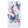 Pokrowiec flip motyle do Huawei Y7 (2019) - biały