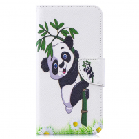 Pokrowiec flip panda do Huawei Y7 (2019) - biały