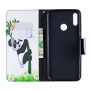 Pokrowiec flip panda do Huawei Y7 (2019) - biały
