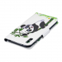 Pokrowiec flip panda do Huawei Y7 (2019) - biały