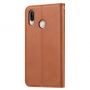 Pokrowiec portfelowy flip do Huawei P20 Lite - brązowy