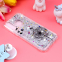 Etui plastikowe z pływającymi cekinami do Huawei P30 - srebrne