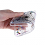 Etui plastikowe z pływającymi cekinami do Huawei P30 - srebrne