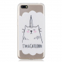 Etui plastikowe caticorn do Huawei Y5 (2018) - białe