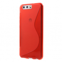 Etui plastikowe S-Line do Huawei P10 - czerwone