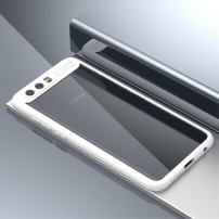 Ipaky etui przezroczyste z ramką do Honor 9 - białe