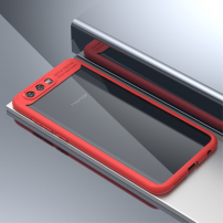 Ipaky etui przezroczyste z ramką do Honor 9 - czerwone