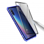Etui z ramką metalową i szkłem hartowanym do Xiaomi Mi 9 - niebieskie
