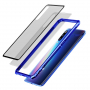Etui z ramką metalową i szkłem hartowanym do Xiaomi Mi 9 - niebieskie