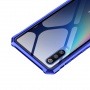 Etui z ramką metalową i szkłem hartowanym do Xiaomi Mi 9 - niebieskie