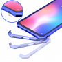 Etui z ramką metalową i szkłem hartowanym do Xiaomi Mi 9 - niebieskie