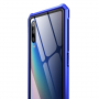 Etui z ramką metalową i szkłem hartowanym do Xiaomi Mi 9 - niebieskie