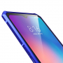 Etui z ramką metalową i szkłem hartowanym do Xiaomi Mi 9 - niebieskie