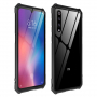 Etui z ramką metalową i szkłem hartowanym do Xiaomi Mi 9 - czarne