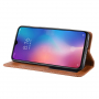 Pokrowiec skórzany flip vintage do Xiaomi Mi 9 - brązowy