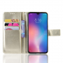 Pokrowiec portfelowy skórzany do Xiaomi Mi 9 - złoty