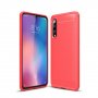 Etui plastikowe z teksturą szlifowaną do Xiaomi Mi 9 - czerwone