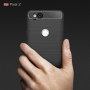 Etui plastikowe z teksturą szlifowaną do Google Pixel 2 - czarne