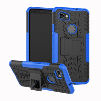 Etui odporne ze stojakiem do Google Pixel 2XL - niebiesko-czarne