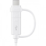 Oryginalny Samsung kabel do transmisji danych i ładowania USB-A / USB-C / micro USB - 1,5 m - biały